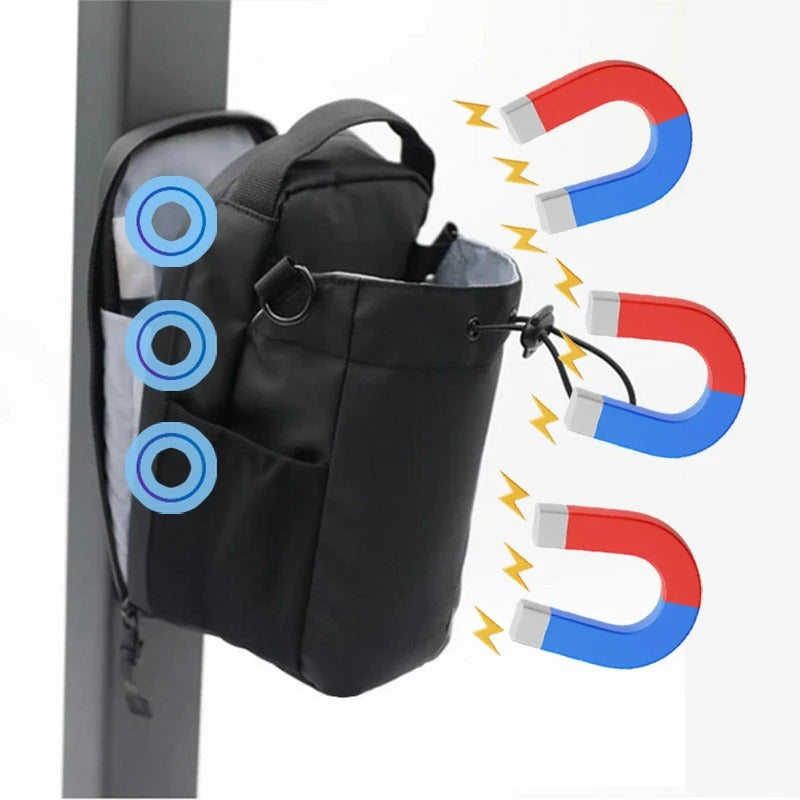 Magnetic Gym Bag With Phone Pocket, Water Bottle Pouch And Accessorie Storage