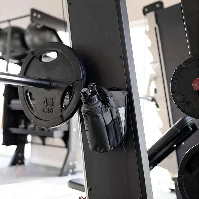 Magnetic Gym Bag With Phone Pocket, Water Bottle Pouch And Accessorie Storage
