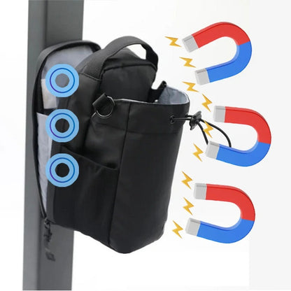 Magnetic Gym Bag With Phone Pocket, Water Bottle Pouch And Accessorie Storage